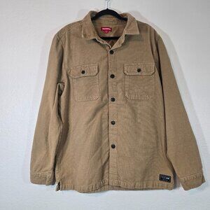 Unionbay Corduroy Button Down Shirt Men XL Brown Cotton Casual Outdoor Bohemian